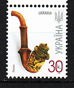 Украина _, 2008, Стандарт, Трубка, Микротекст 2008, 30 коп,  1 марка